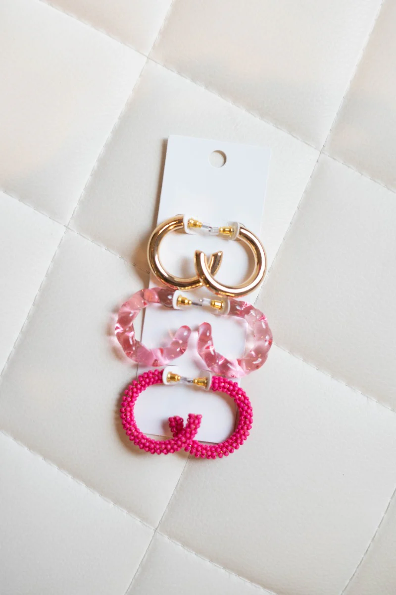 Must Have Earring Set in Pink