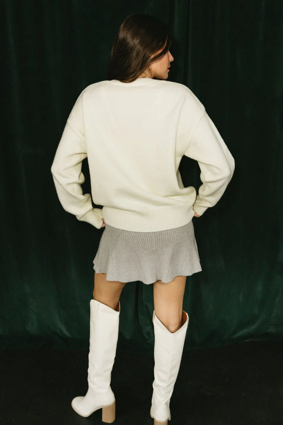 Merry Ivory & Green Long Sleeve Sweater - Image 9