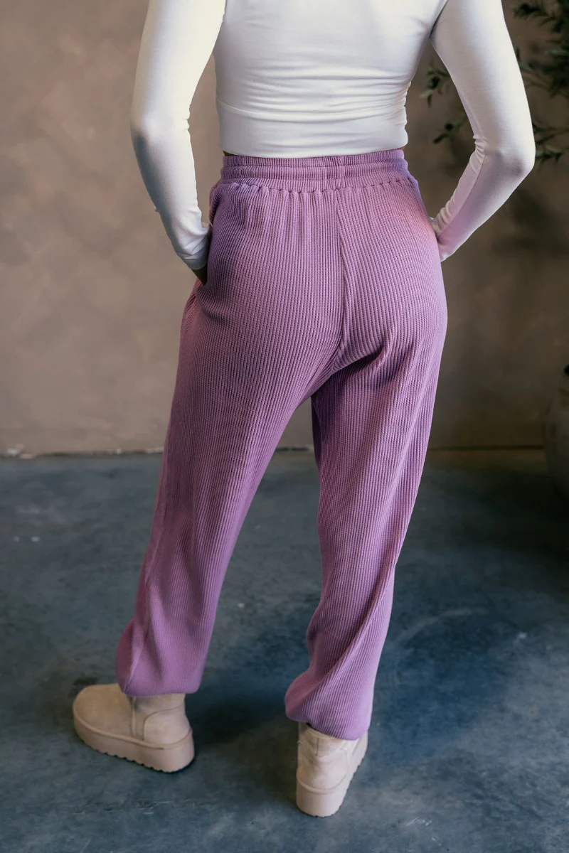 Myla Vintage Purple Drawstring Jogger Pants - Image 9