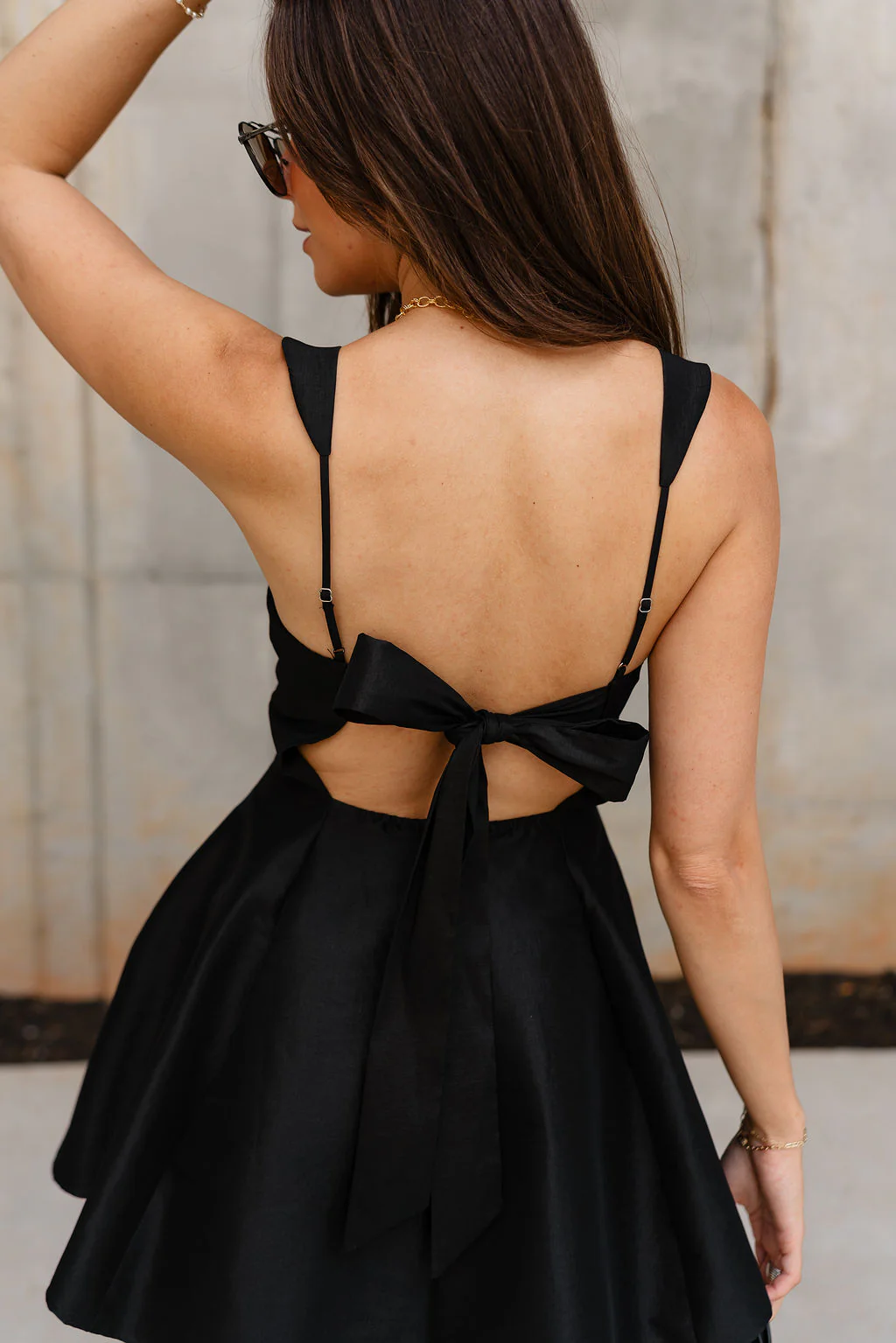 Mylah Black Flare Mini Dress - Image 4
