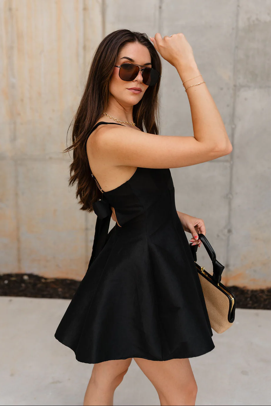 Mylah Black Flare Mini Dress - Image 7