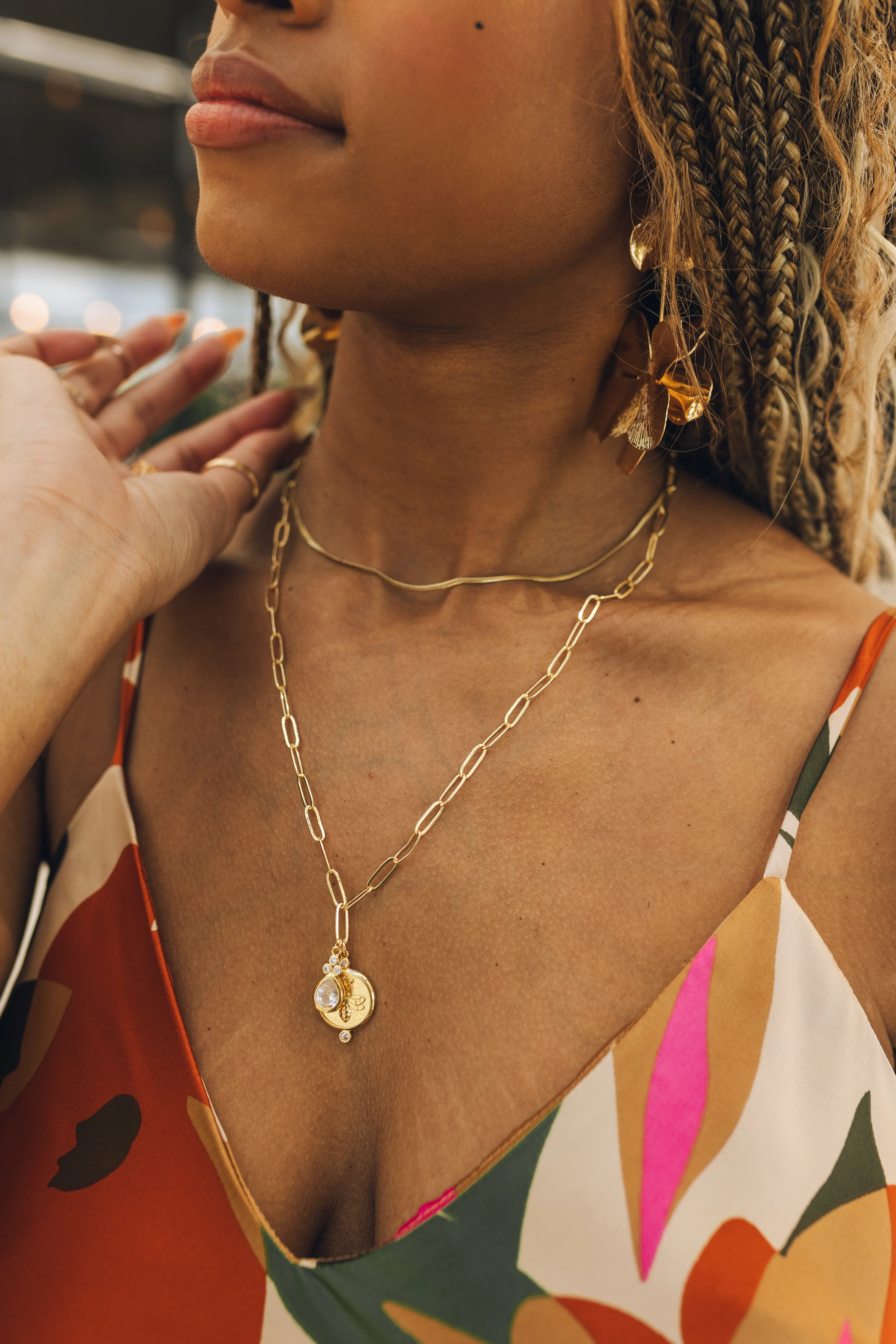 Gianna Gold Pendant Necklace