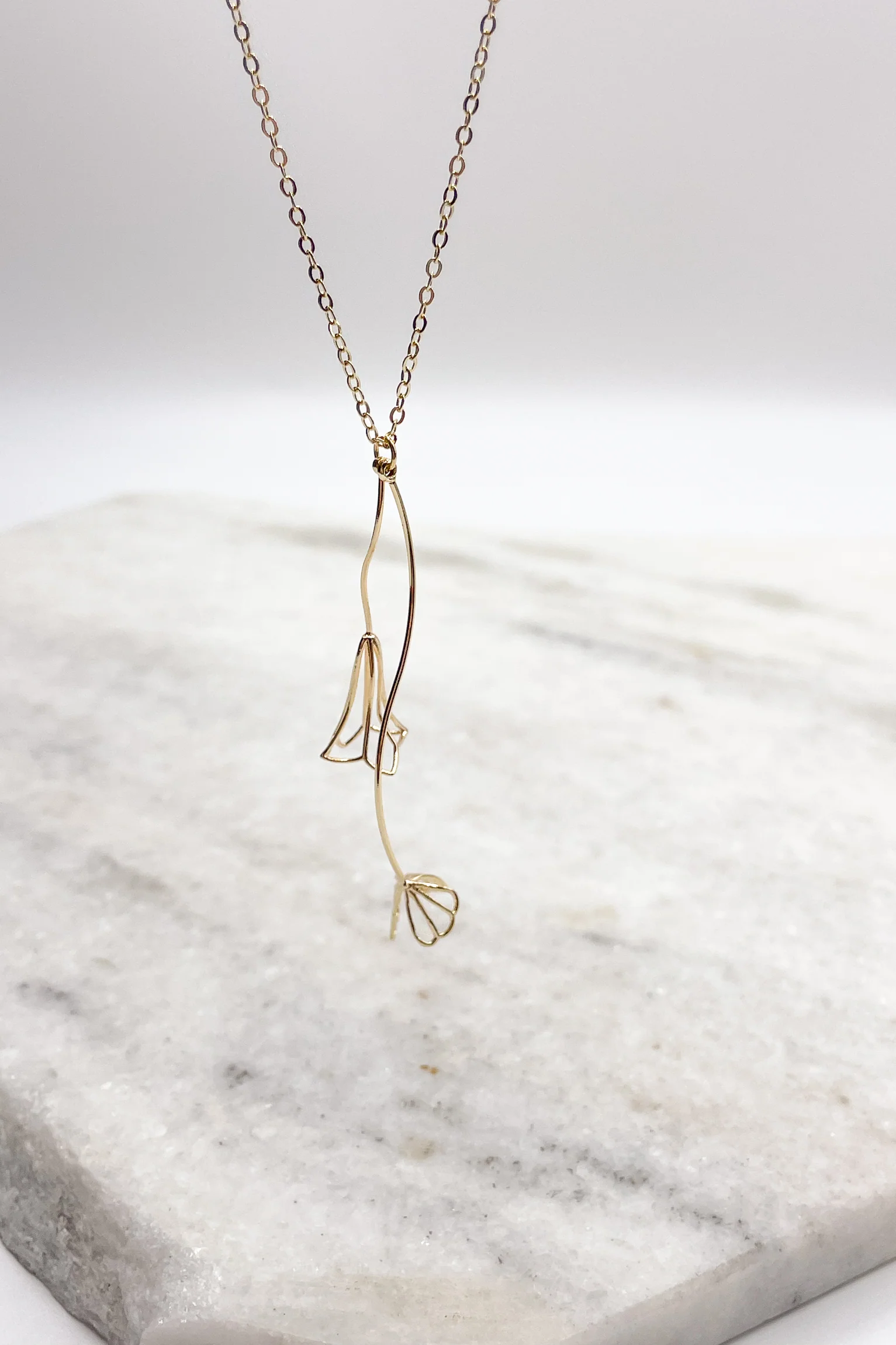 Brielle Gold Flower Necklace