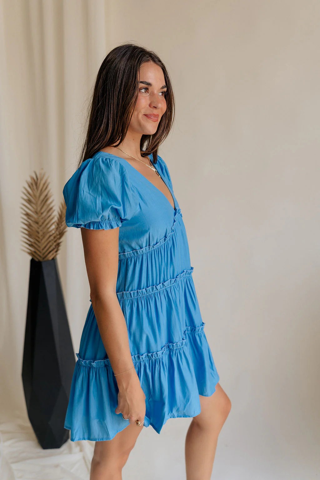 Nalani Tiered Short Sleeve Mini Dress - Image 10