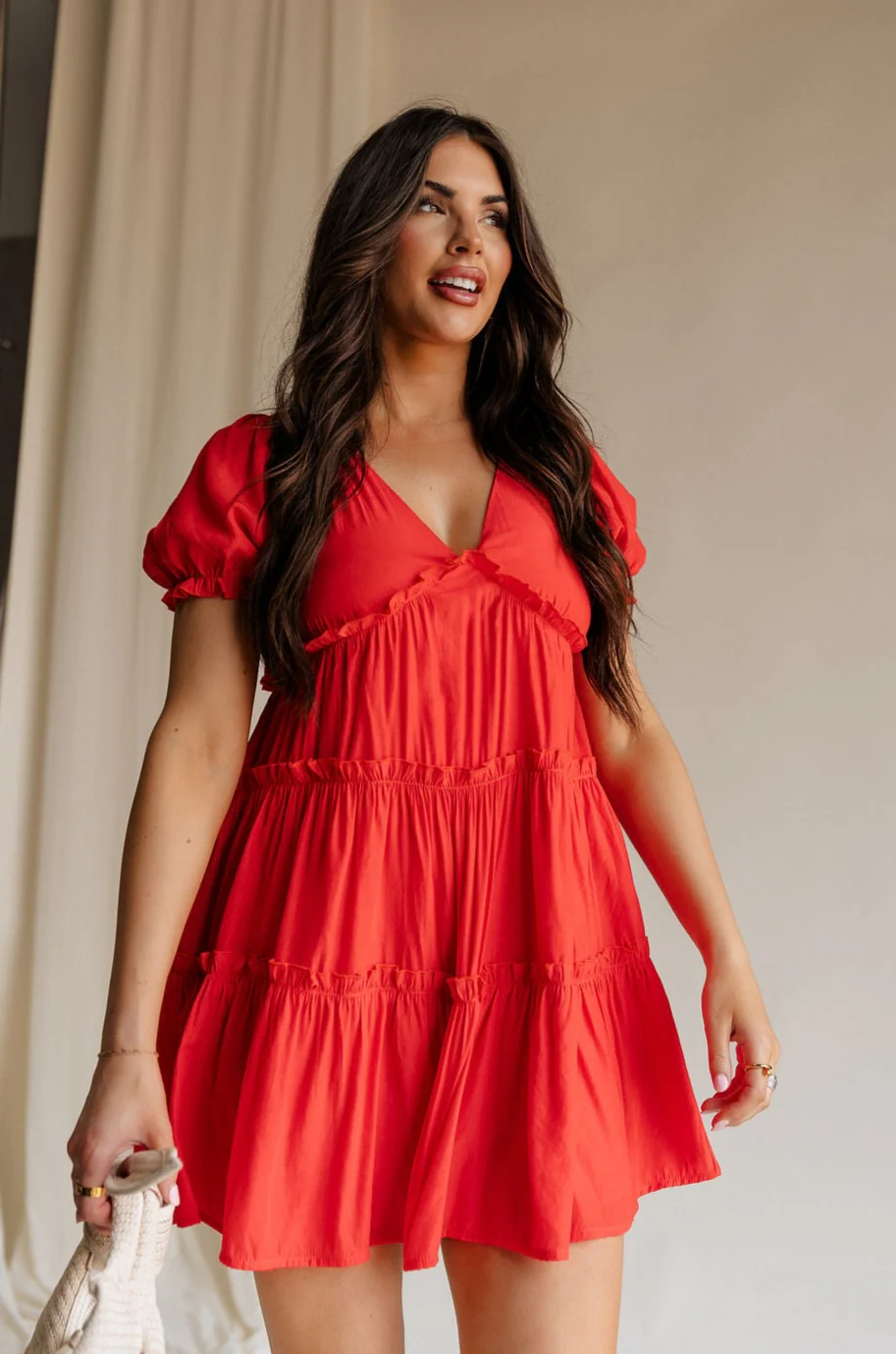Nalani Tiered Short Sleeve Mini Dress - Image 5