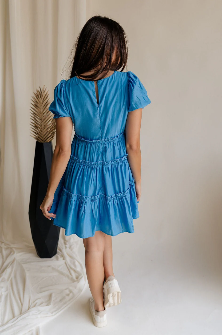 Nalani Tiered Short Sleeve Mini Dress - Image 9