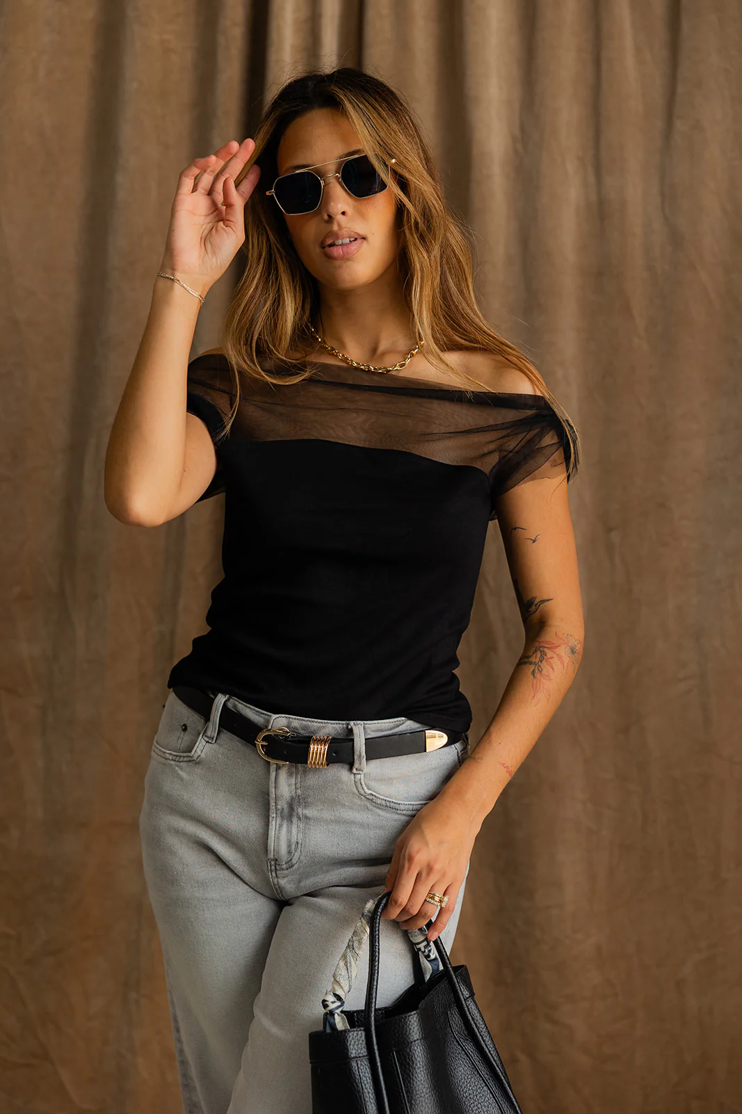 Naomi Black Off-The-Shoulder Top - Image 6