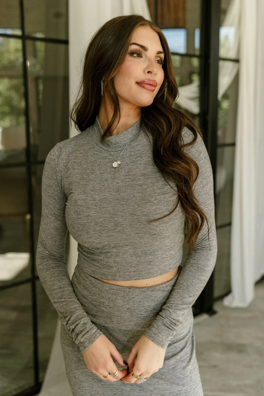 Natalie Long Sleeve Cropped Top