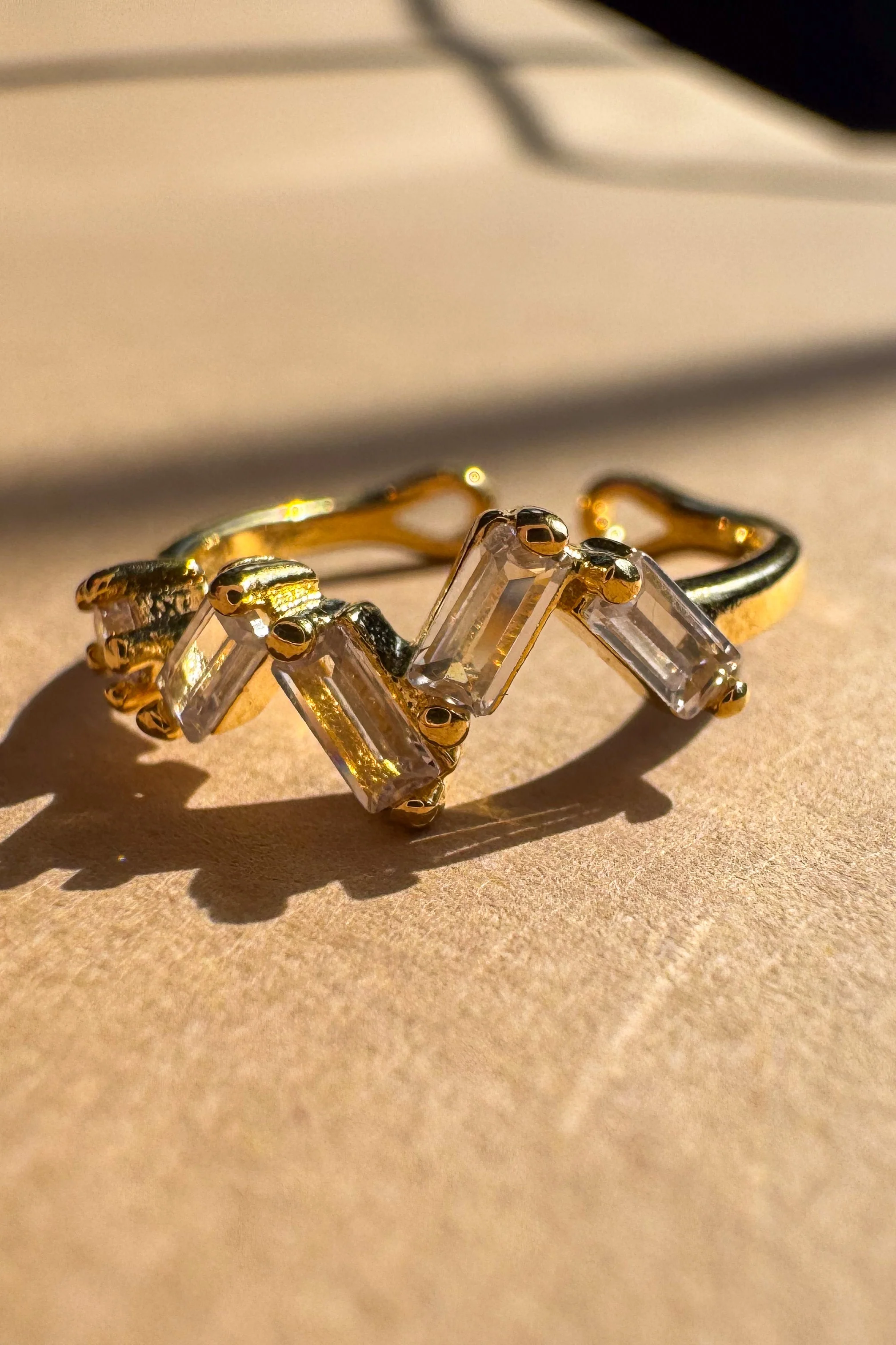 Natasha Gold Dipped Stone Ring