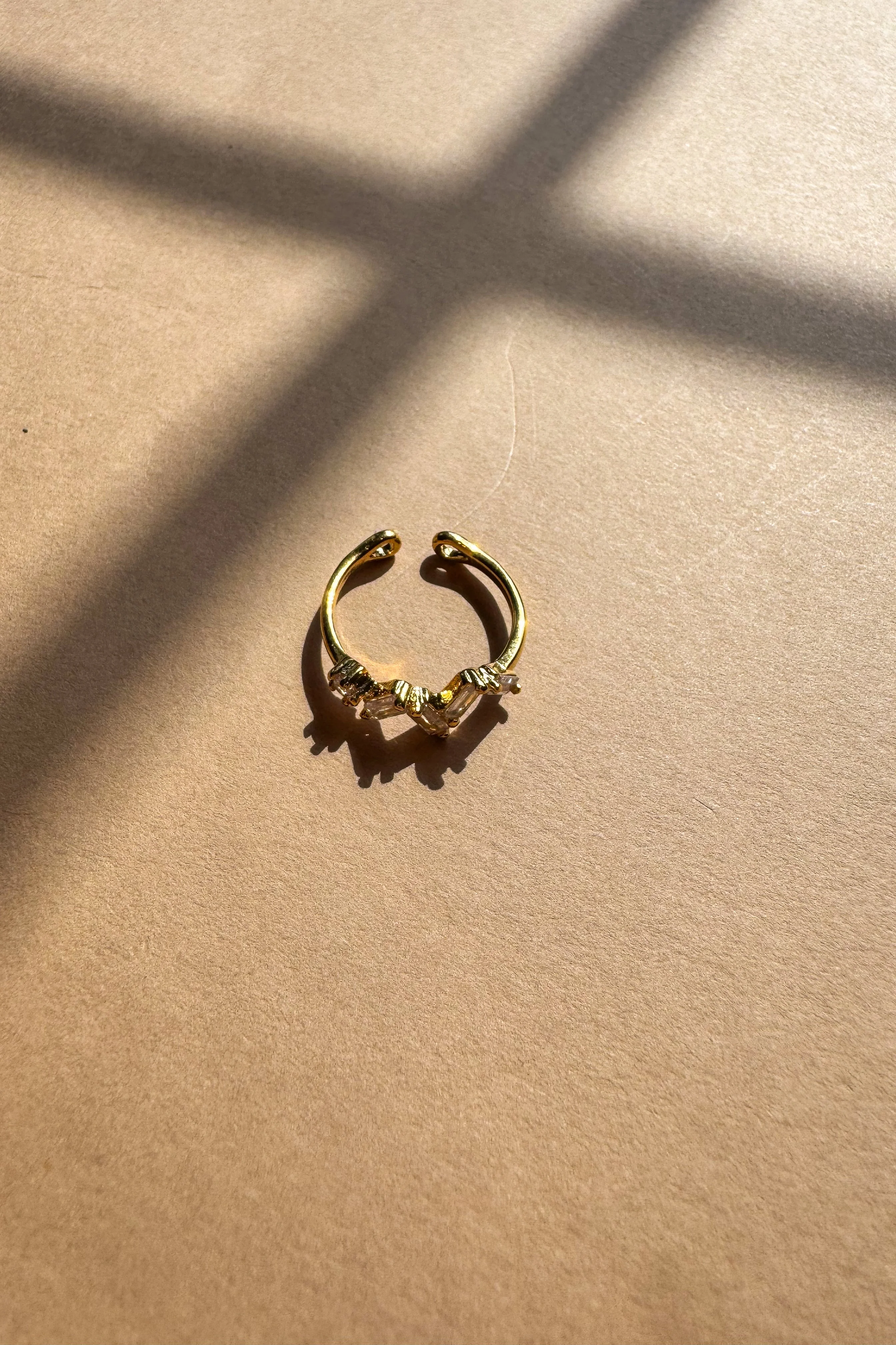 Natasha Gold Dipped Stone Ring - Image 2