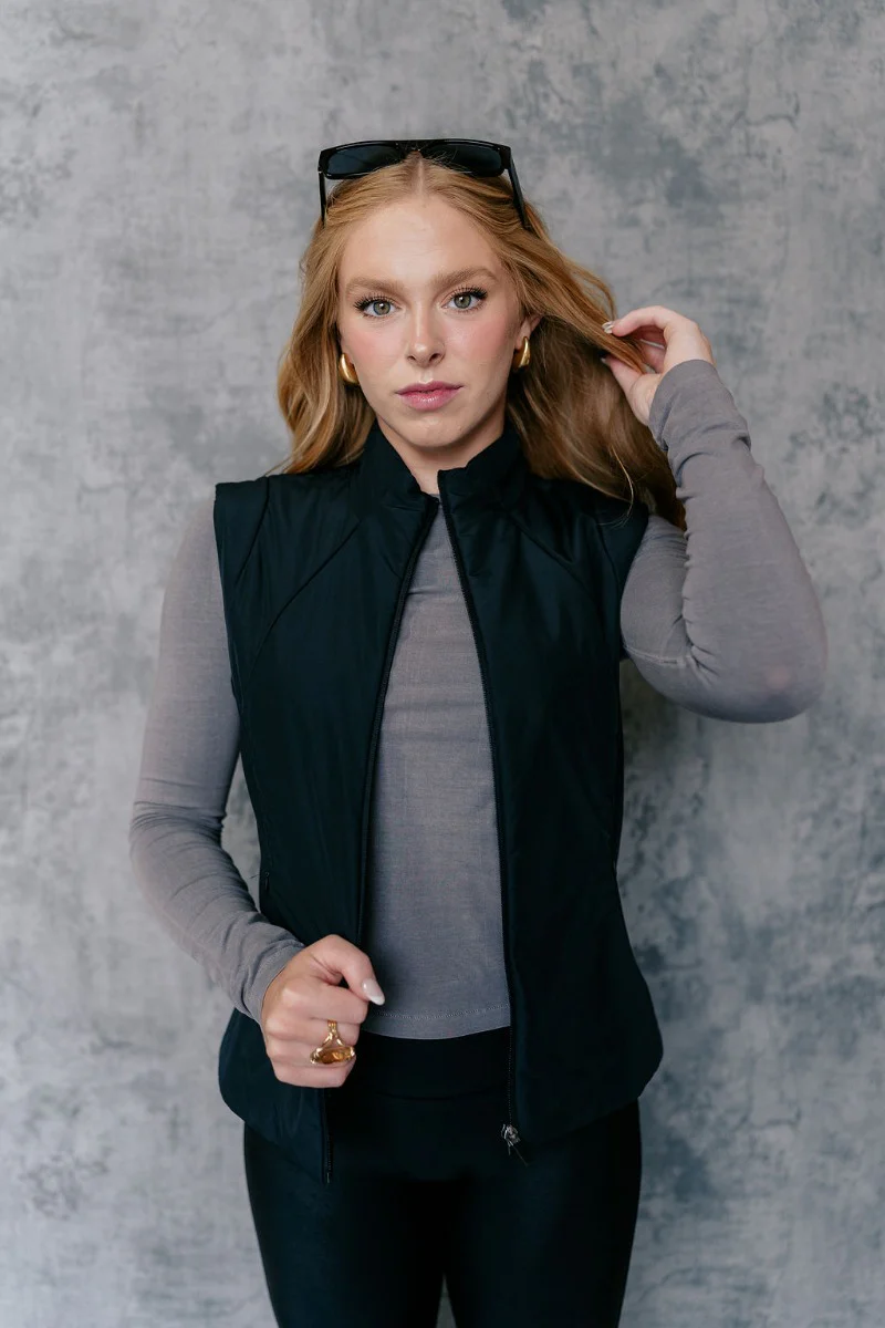 Naya Black Athletic Vest - Image 2