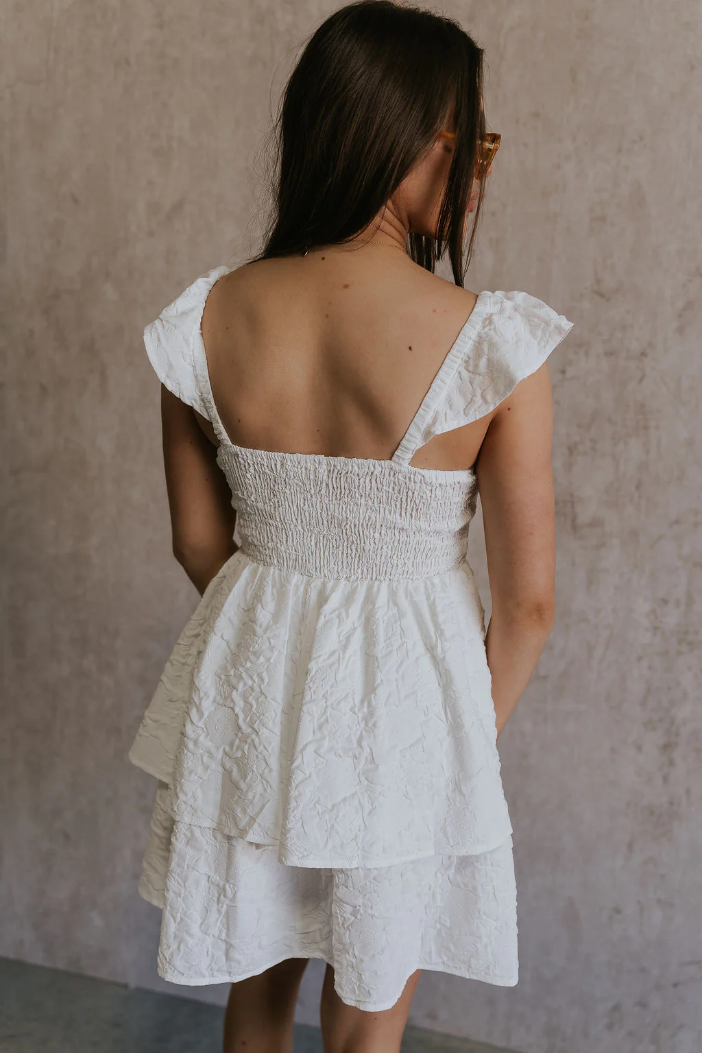 Melissa Off White Floral Ruffle Straps Dress - Image 10