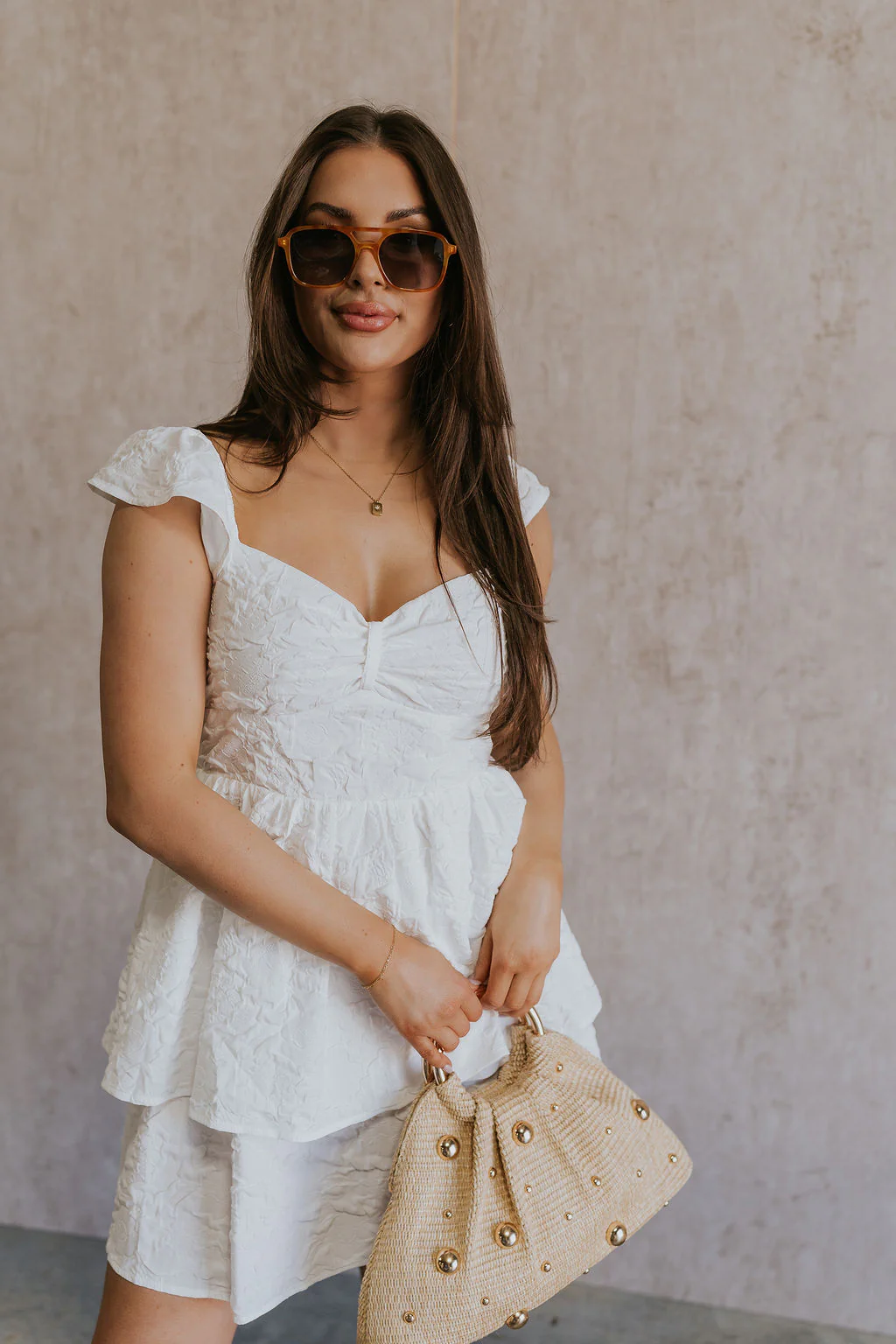 Melissa Off White Floral Ruffle Straps Dress - Image 3