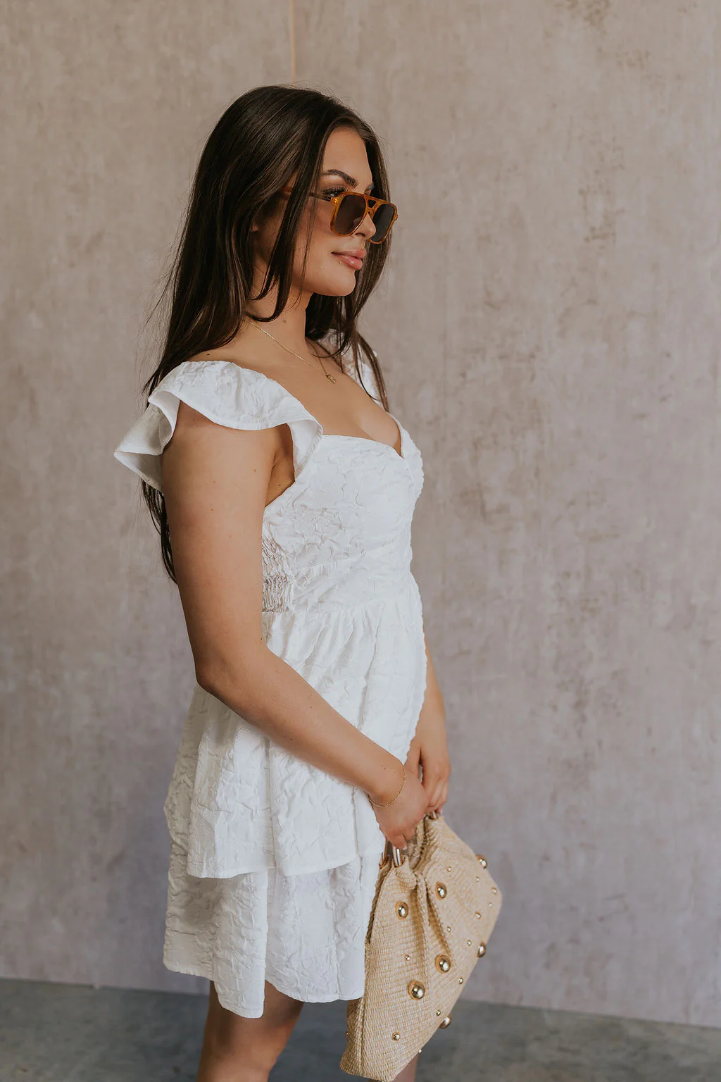 Melissa Off White Floral Ruffle Straps Dress - Image 7