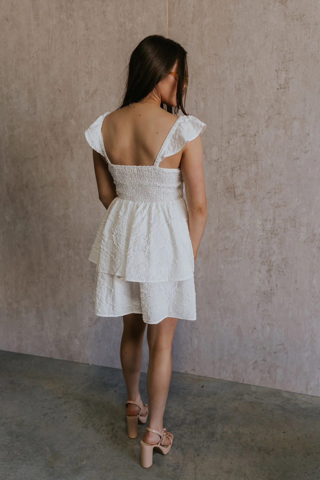 Melissa Off White Floral Ruffle Straps Dress - Image 9