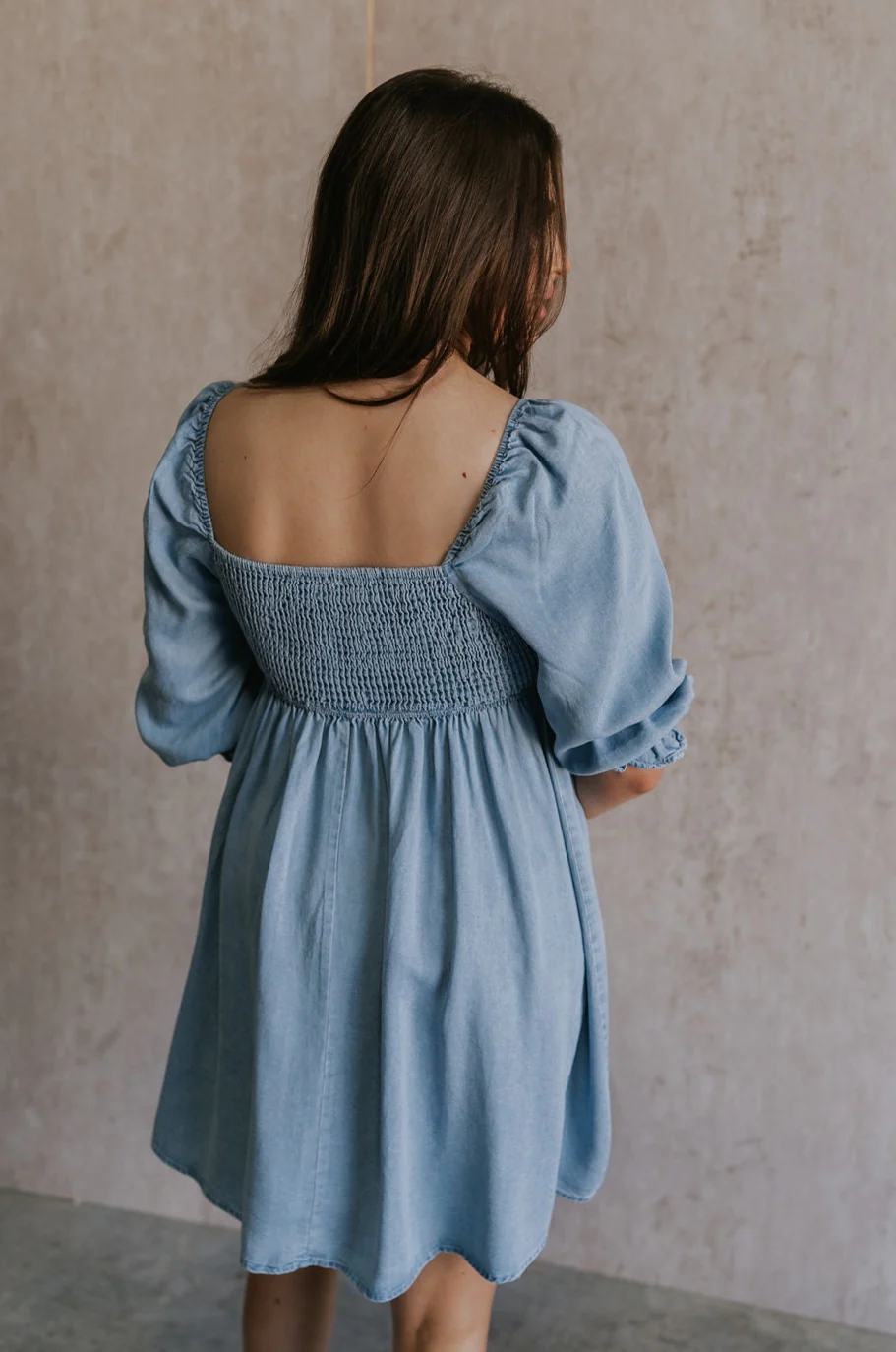 Hallie Light Chambray Mini Dress - Image 8