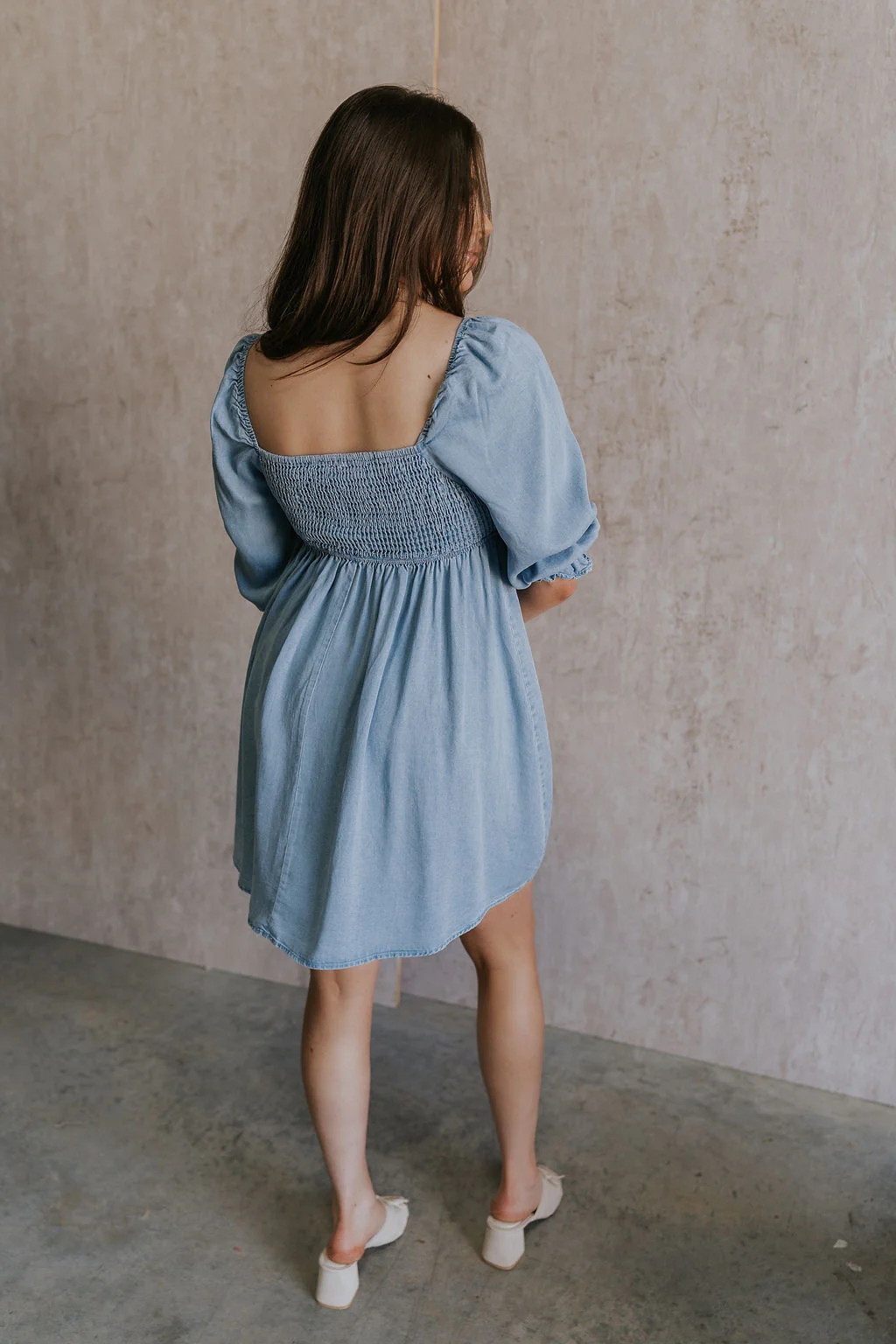 Hallie Light Chambray Mini Dress - Image 9