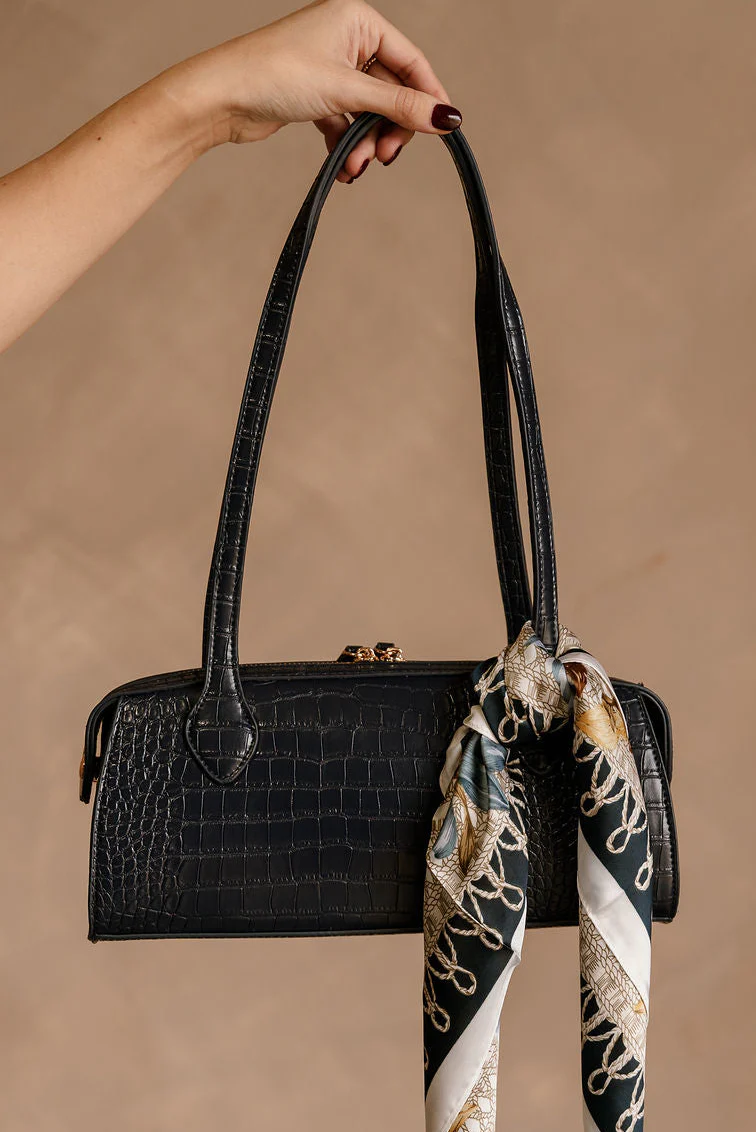 Nessa Navy Crocodile Purse - Image 2
