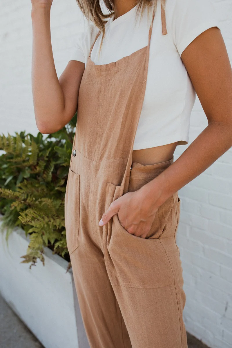 Next Adventure Jumpsuit in Camel - Image 4