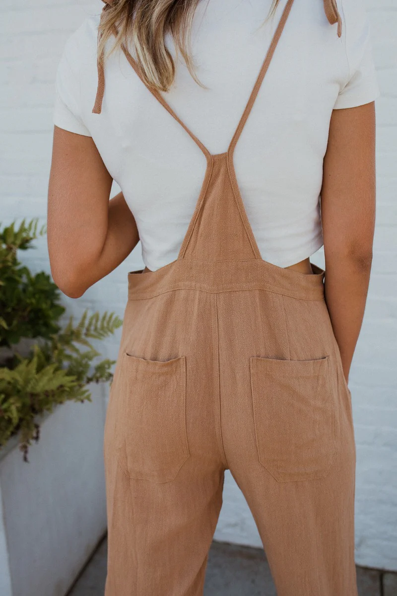 Next Adventure Jumpsuit in Camel - Image 8