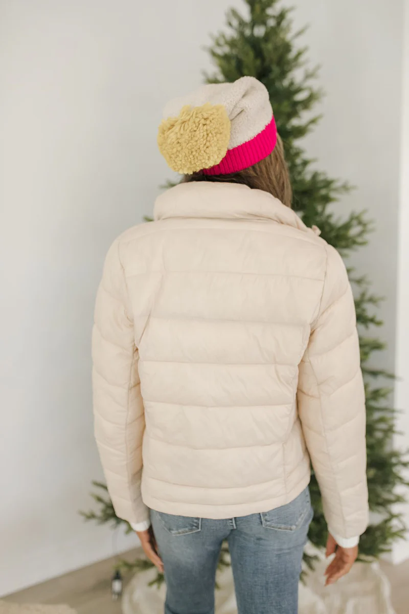 Next Adventure Puffer Jacket in CreamCream Puffer Jacket - Image 5