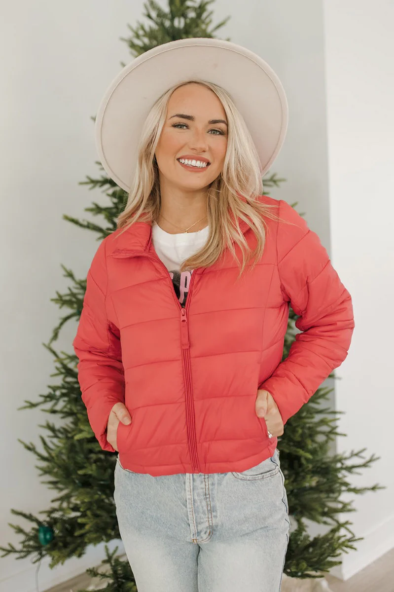 Next Adventure Puffer Jacket in Hibiscus - Image 3