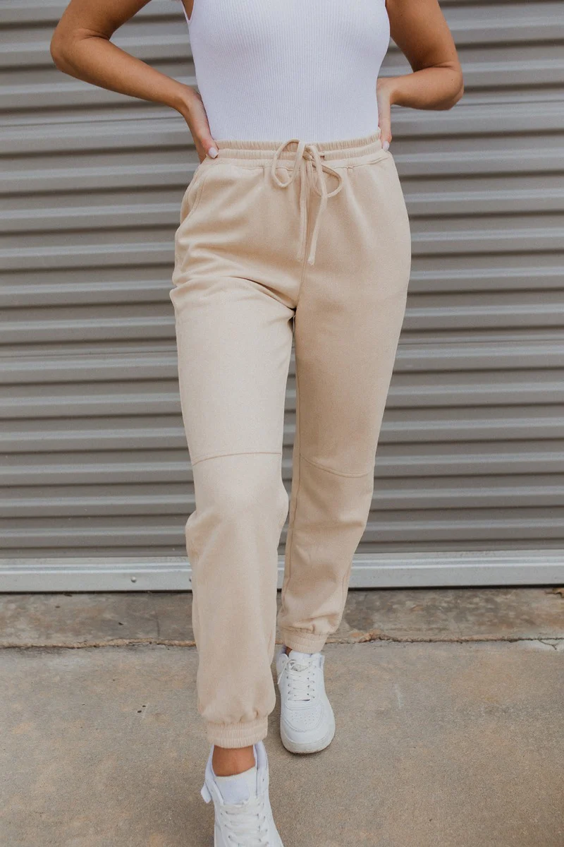 Next Time Suede Joggers