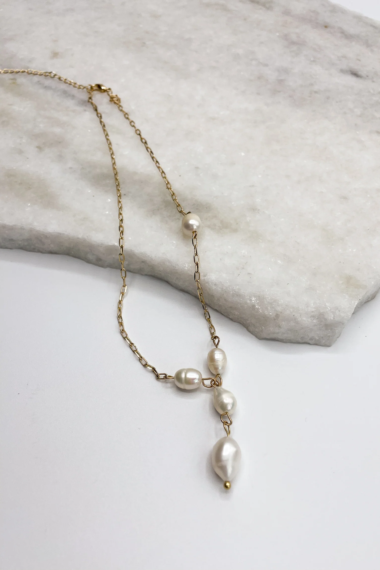 Nina Pearl Gold Necklace