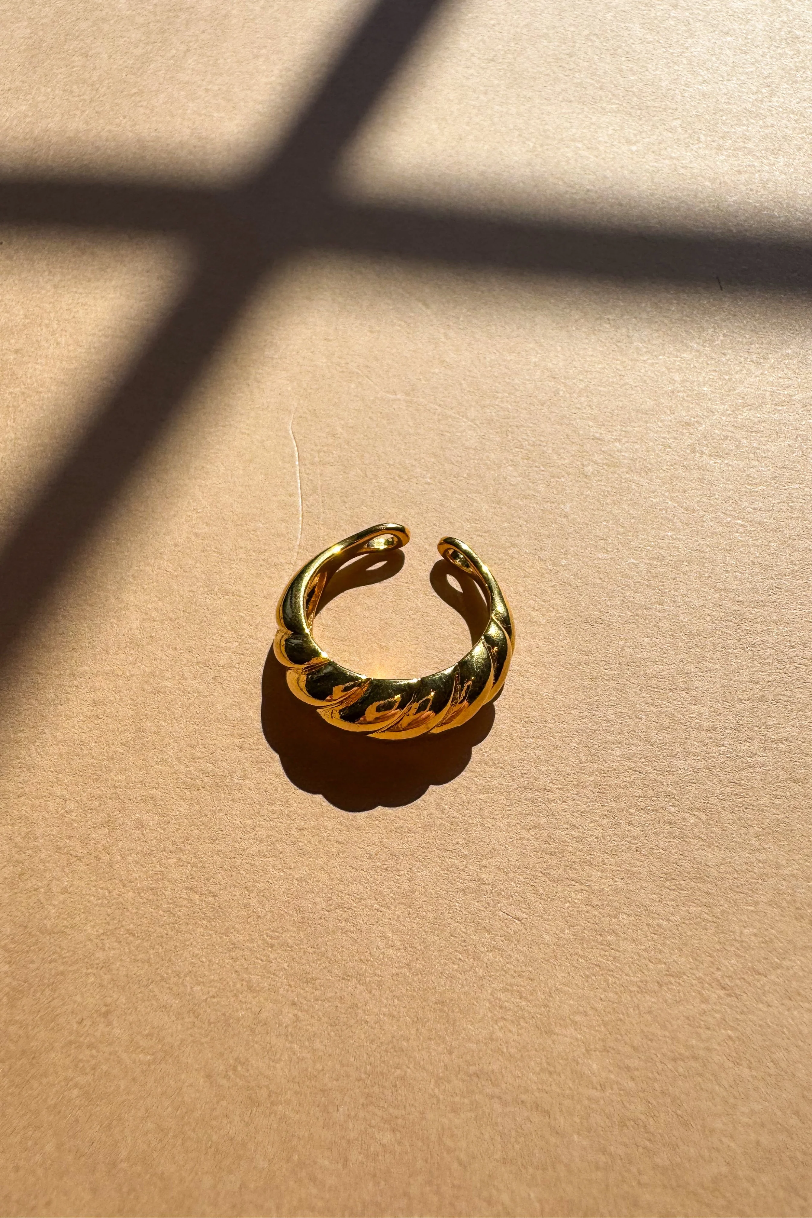 Nina Twisted Gold Dipped Ring - Image 2