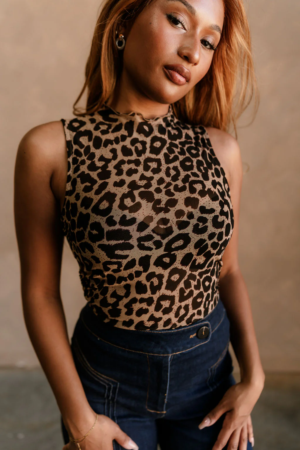 Noelle Cheetah Mesh Tank - Image 5