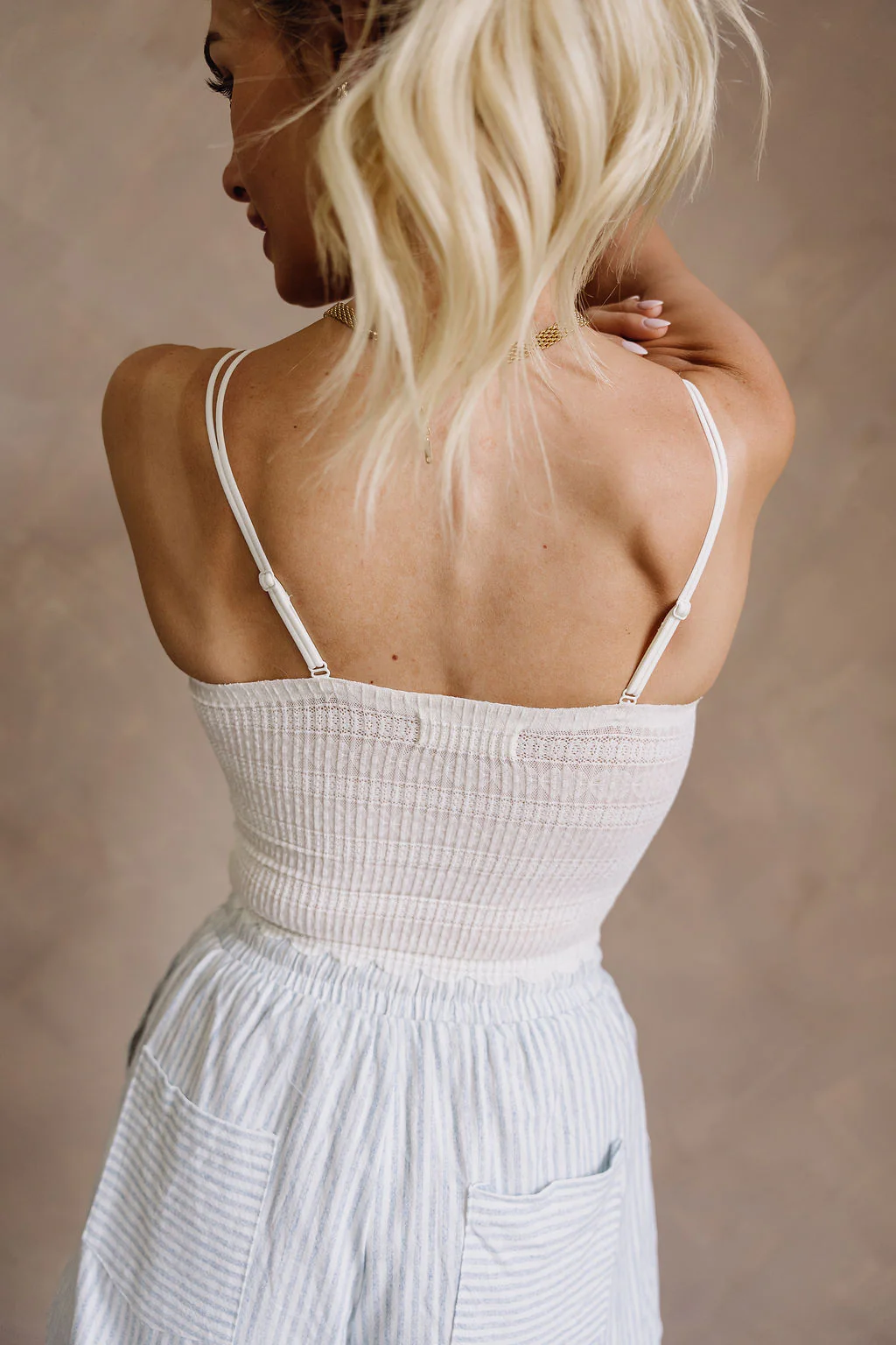 Noelle Cream Scalloped Textured Brami - Image 4