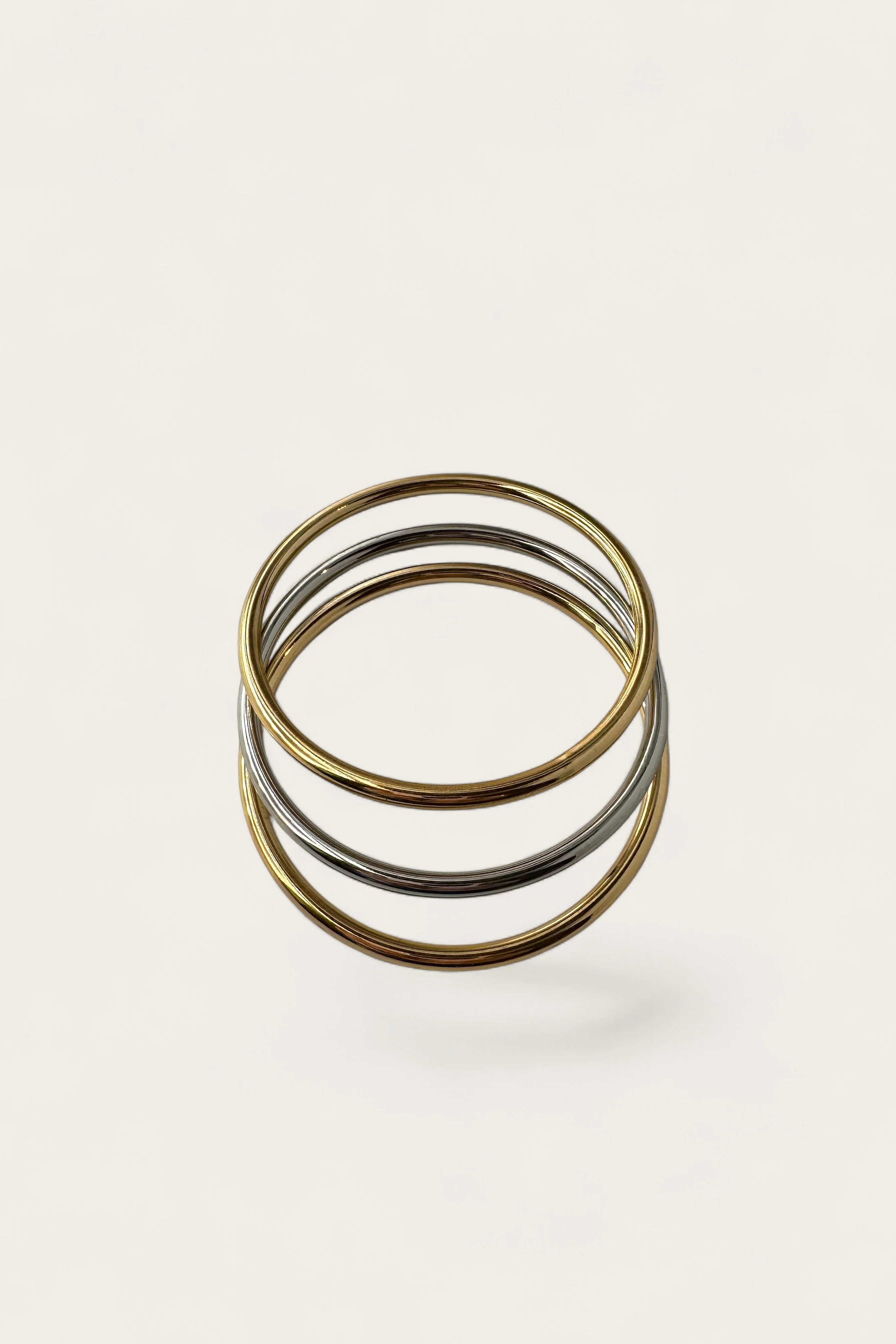 Noelle Gold & Silver Triple Bangle Bracelet Set - Image 2