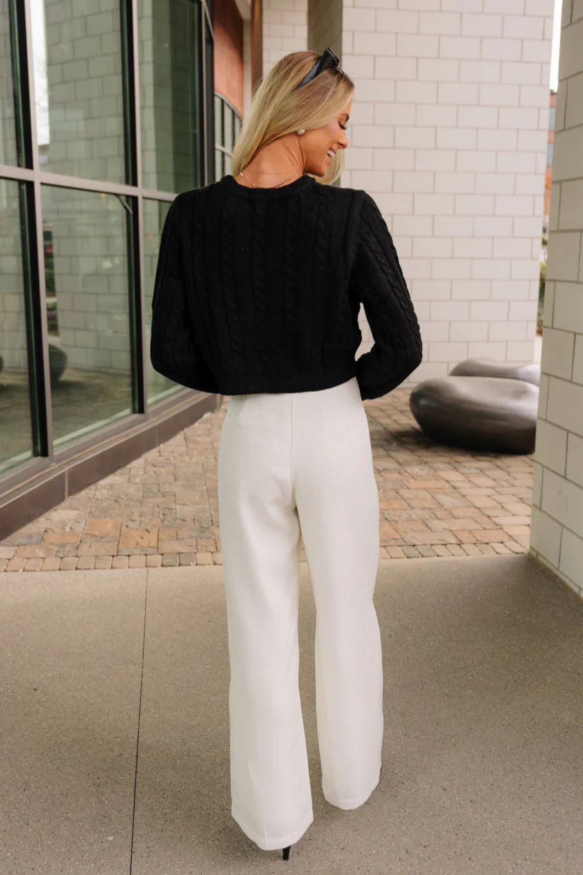Nora Black Velvet Bows Knit Sweater - Image 5