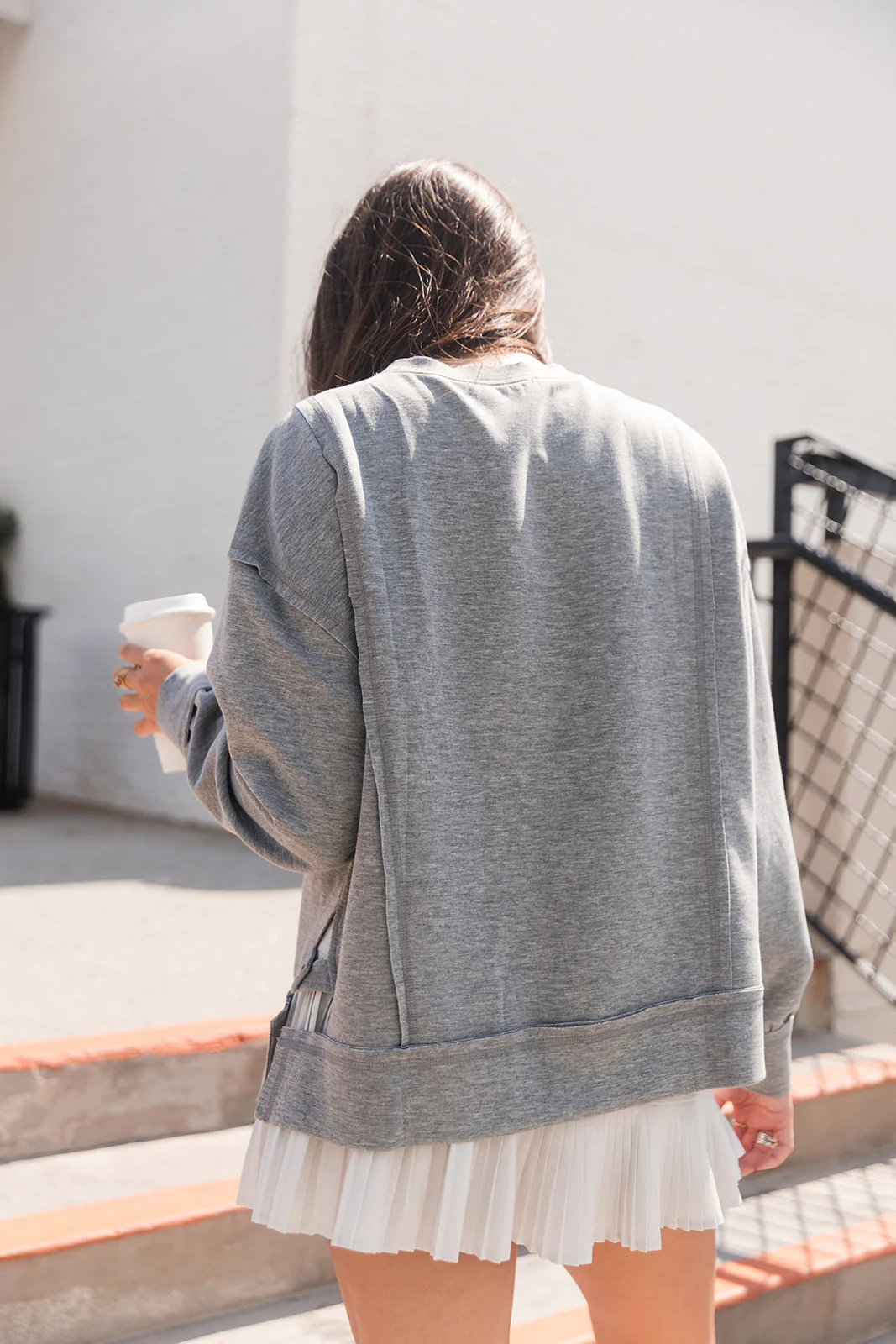 Nova Heather Grey Long Sleeve Sweater - Image 4