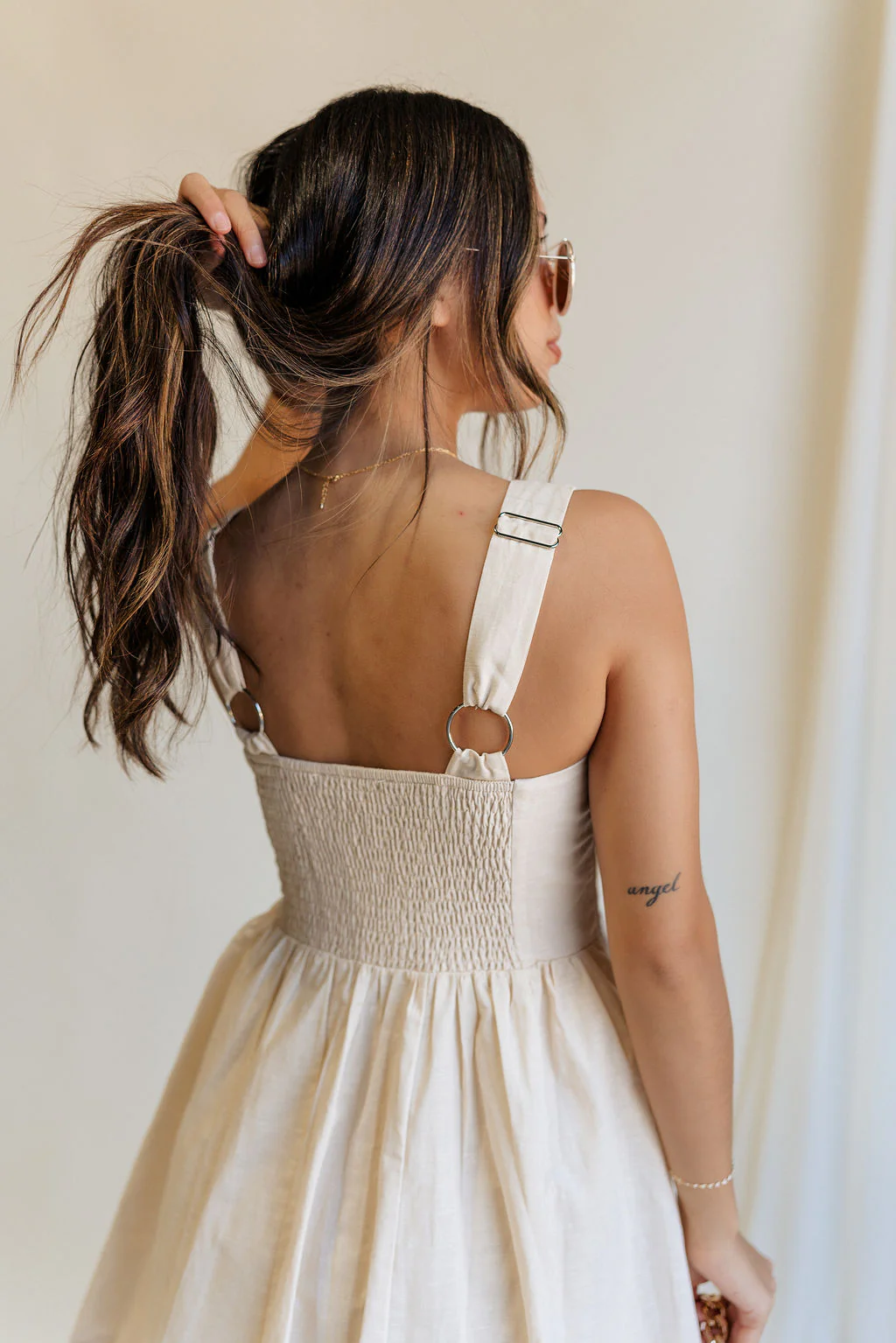 Nova Orange & Ecru Mini Dress - Image 4