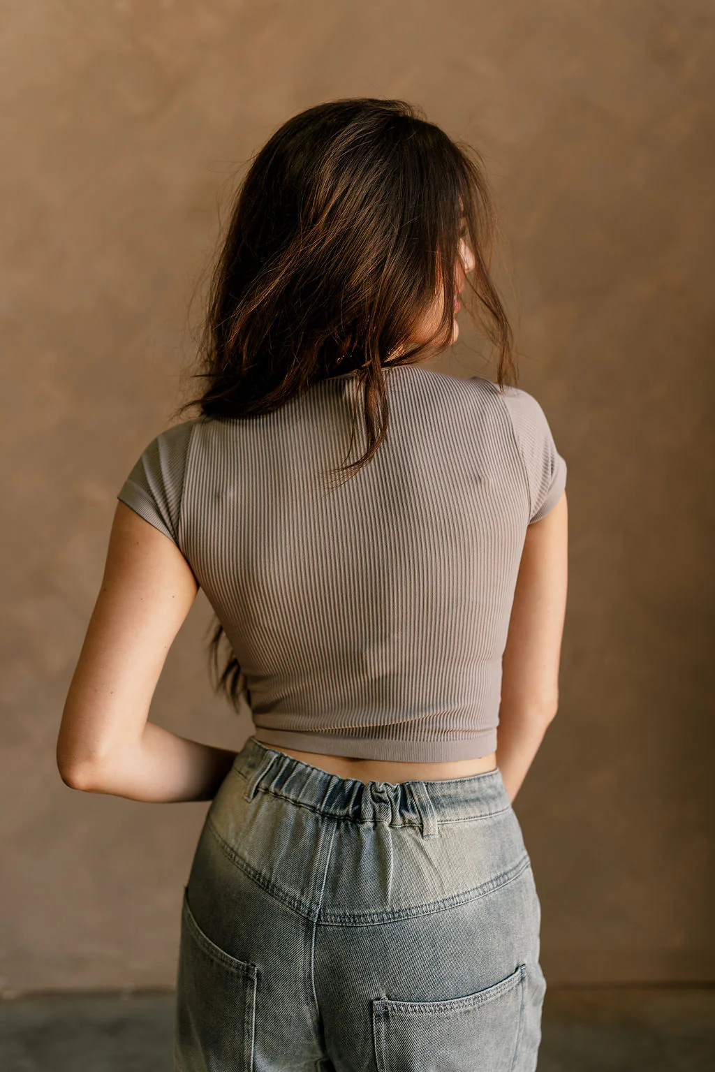Lyla Ribbed Short Sleeve Top - Image 15