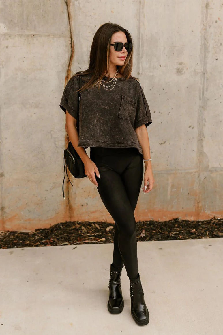 Kamila Washed Short Sleeve Top