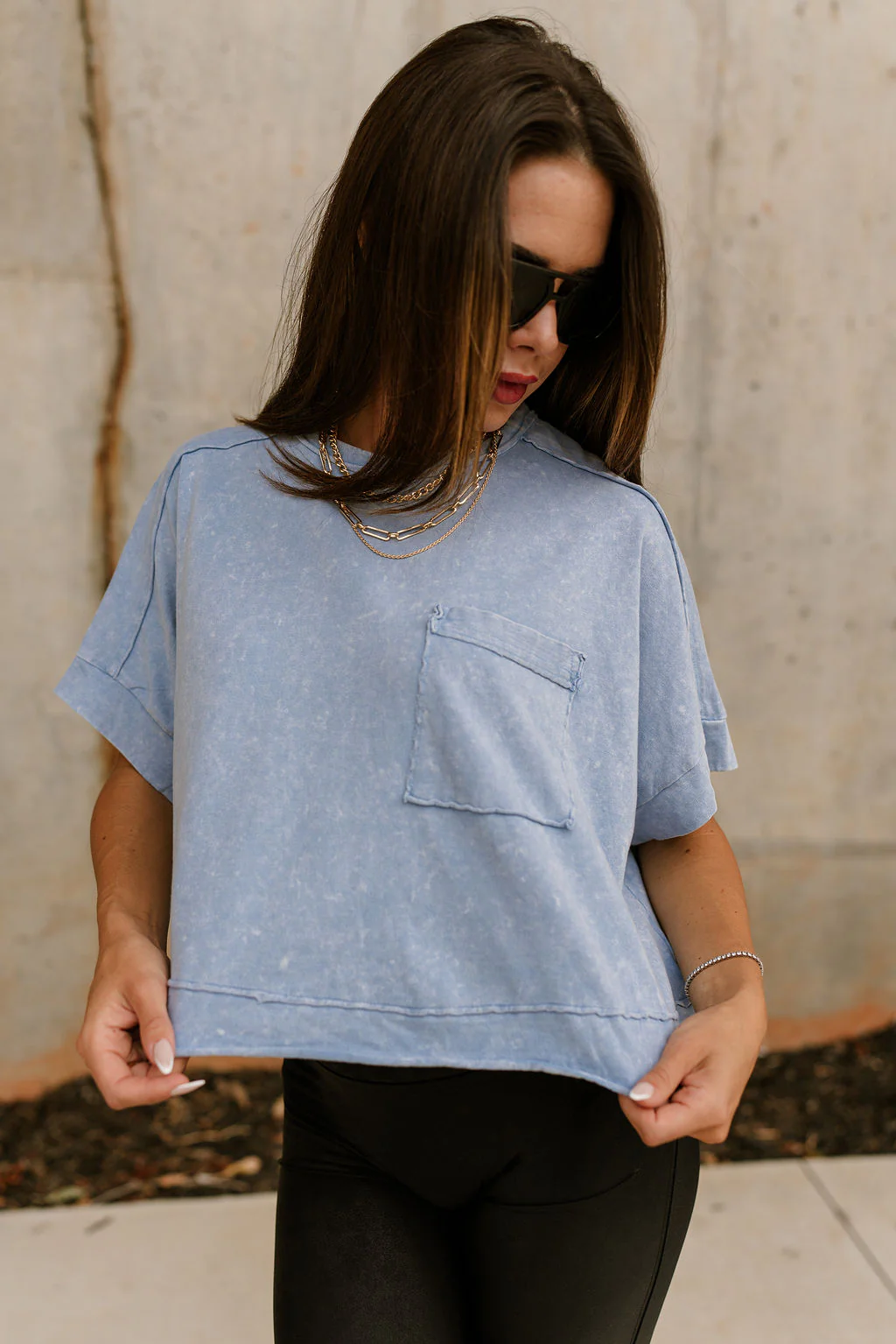 Kamila Washed Short Sleeve Top - Image 8