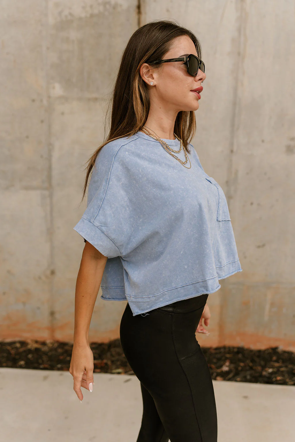 Kamila Washed Short Sleeve Top - Image 9