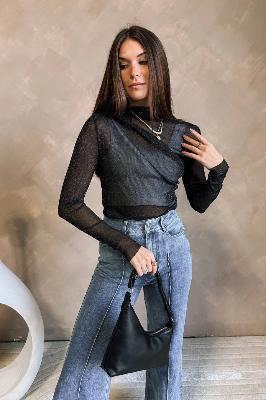 Theresa Ruched Sparkle Bodysuit - Image 10