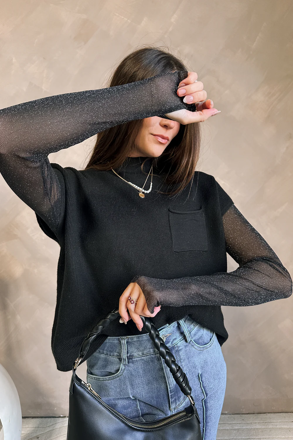 Theresa Ruched Sparkle Bodysuit - Image 12