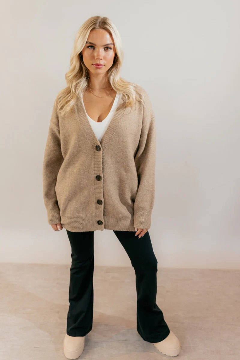 Oaklynn Mocha Oversized Cardigan - Image 8