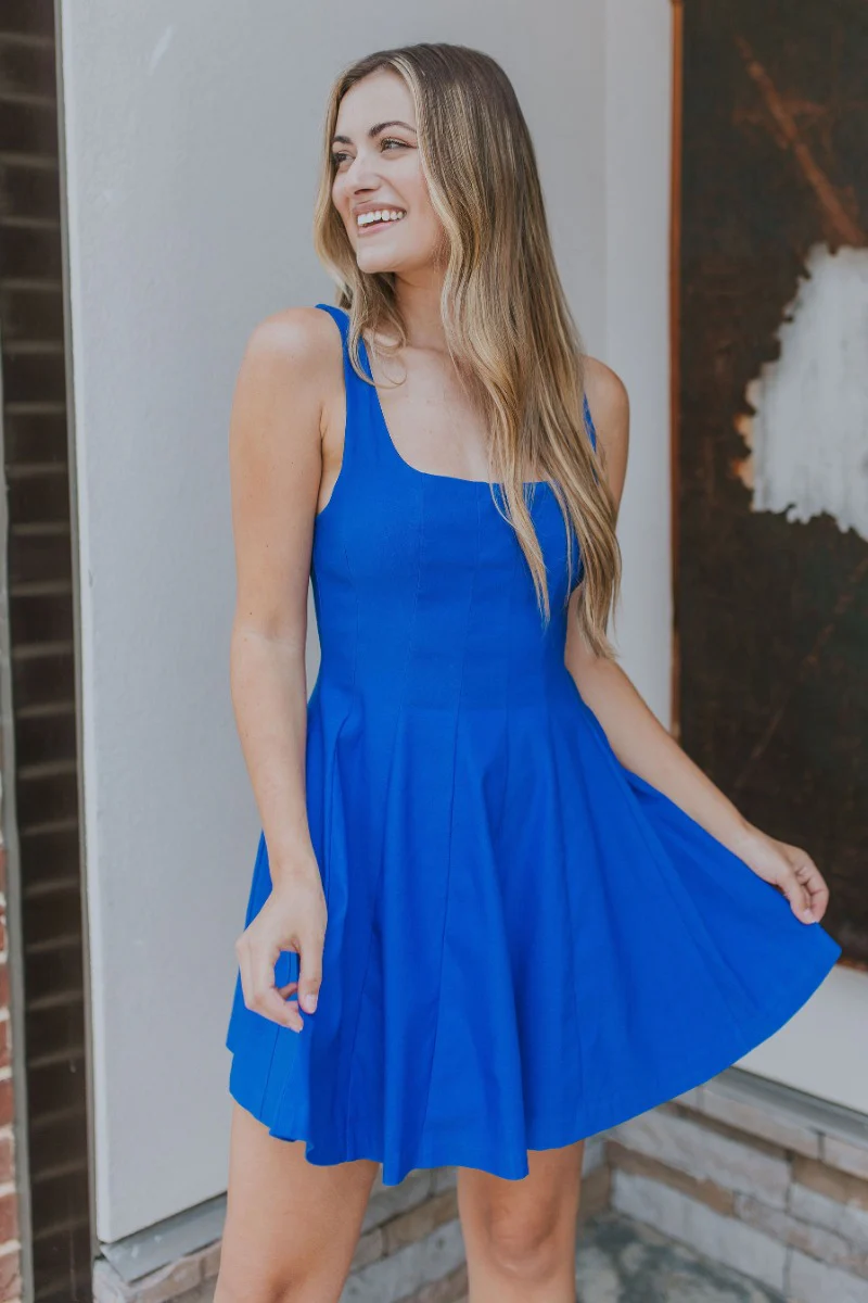 Oasis Escape Dress in Royal Blue