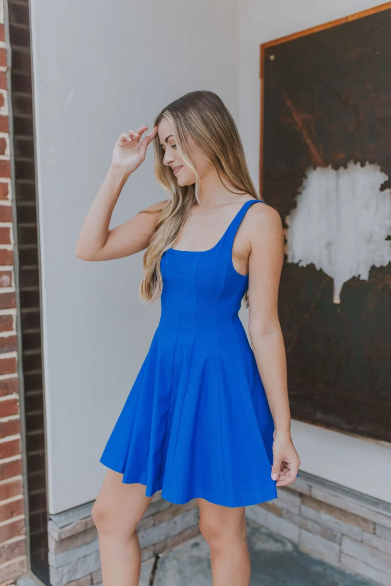 Oasis Escape Dress in Royal Blue - Image 3