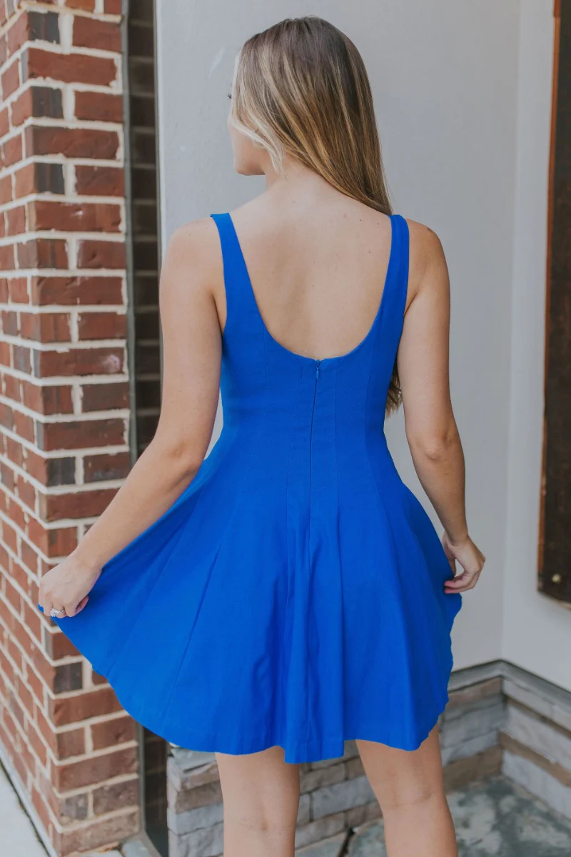 Oasis Escape Dress in Royal Blue - Image 4