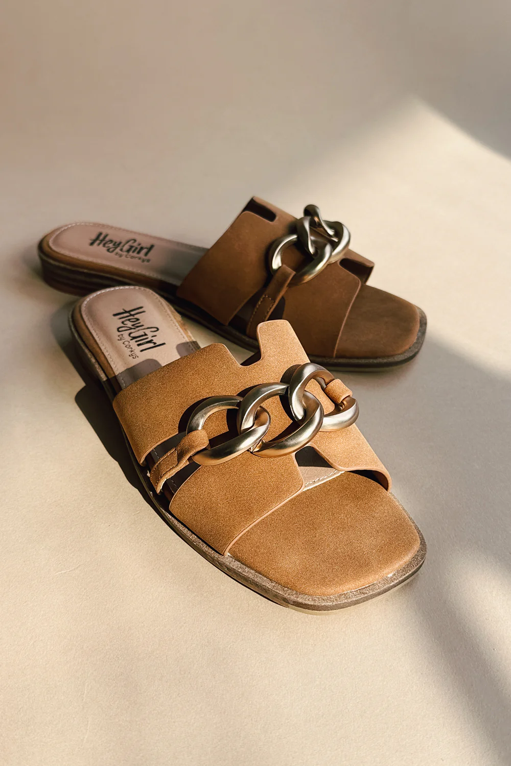 Hey Girl by Corkys Off The Chain Cognac Smooth Sandal - Image 4