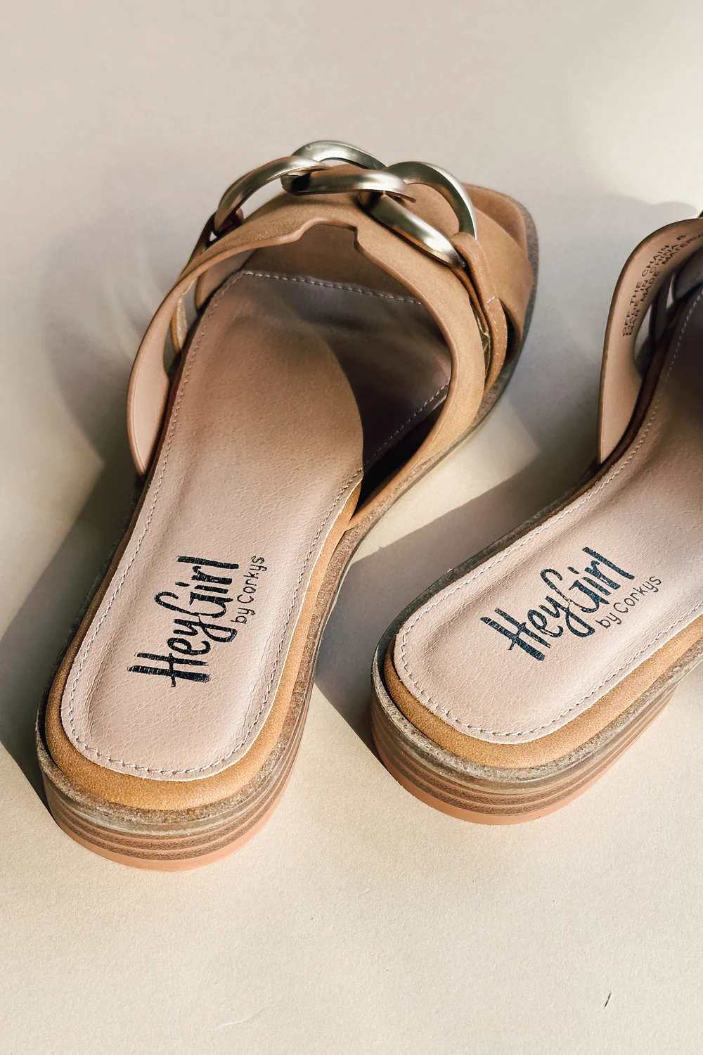 Hey Girl by Corkys Off The Chain Cognac Smooth Sandal - Image 7