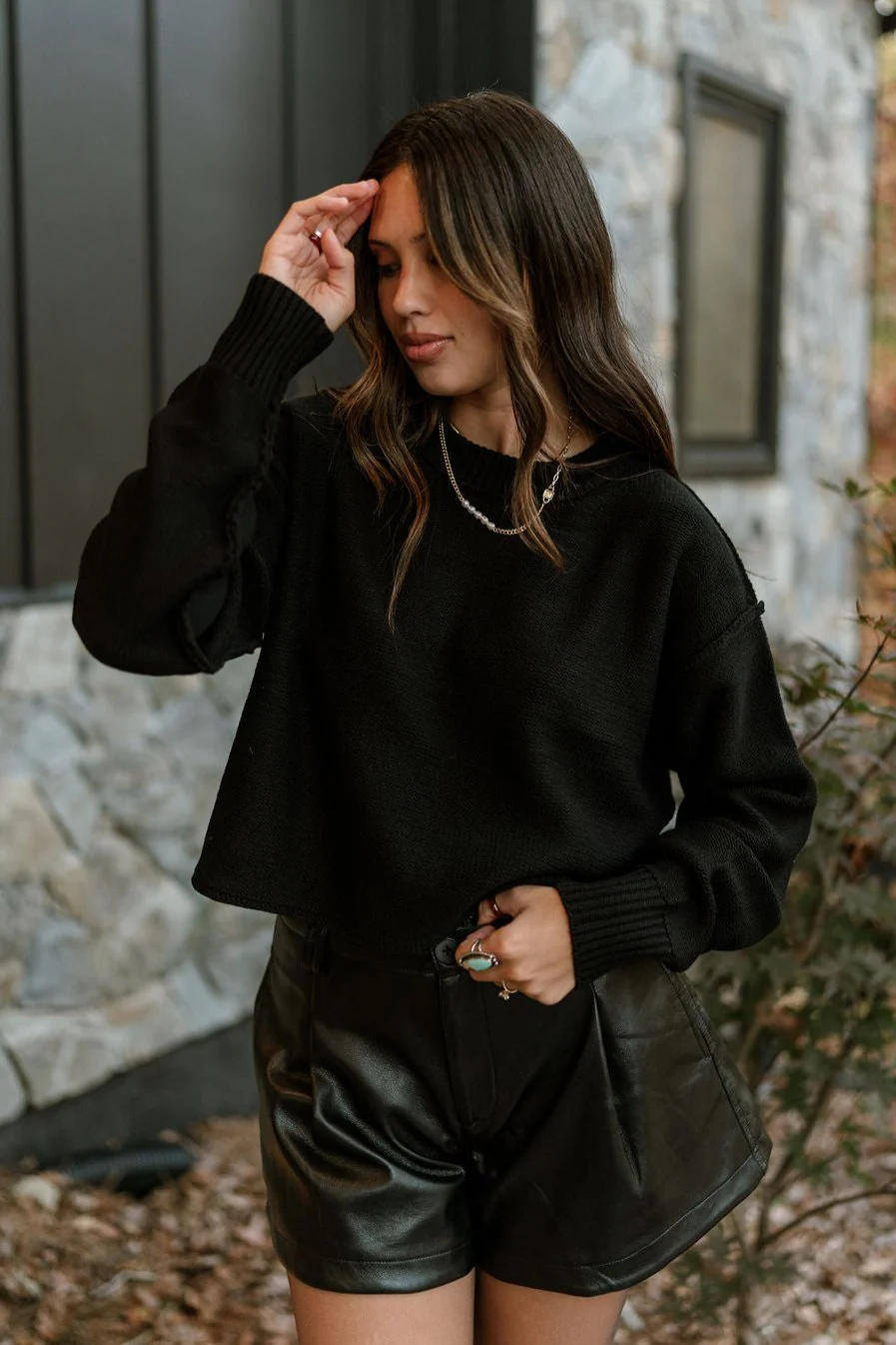 Olivia Black Long Sleeve Sweater - Image 3