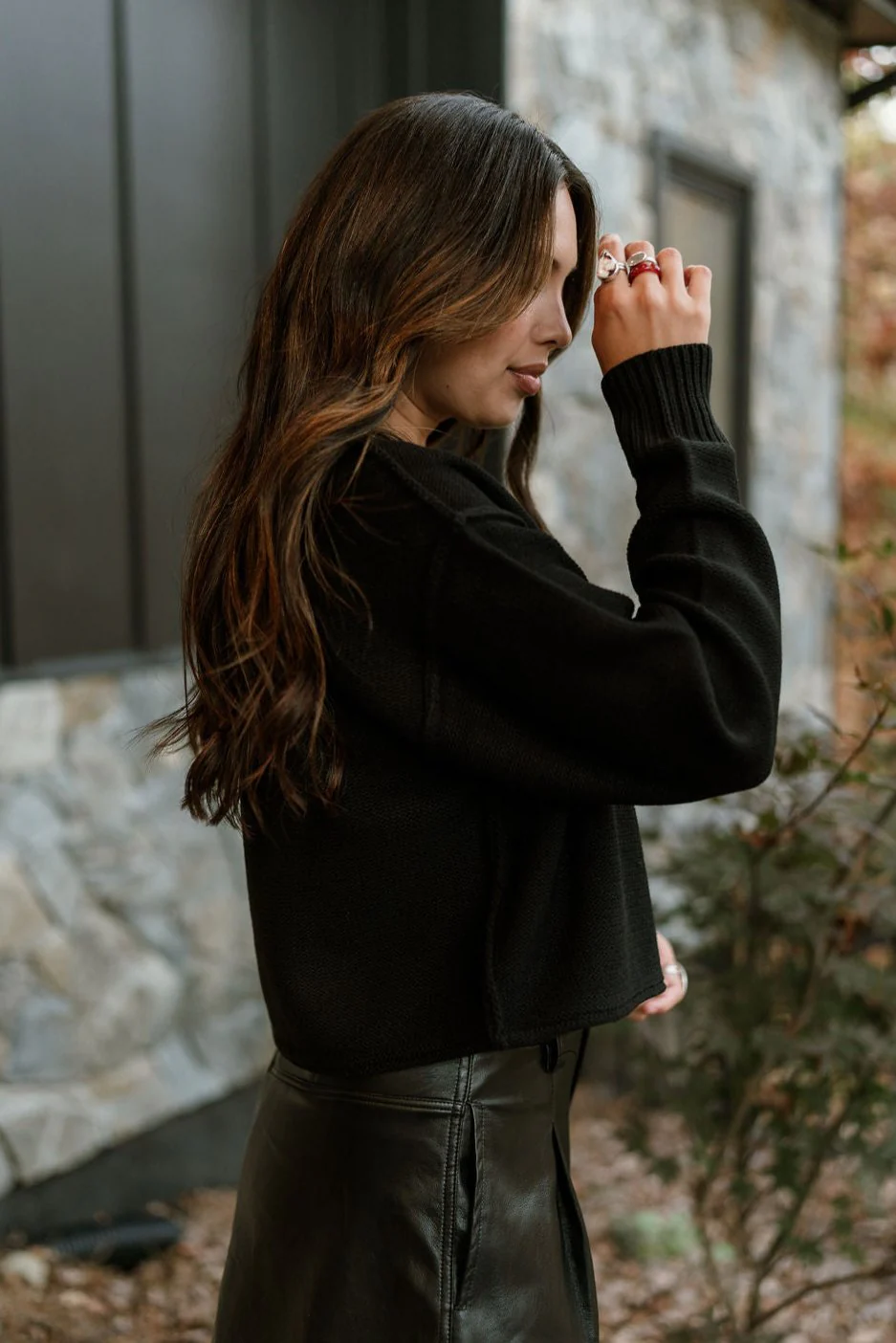 Olivia Black Long Sleeve Sweater - Image 8