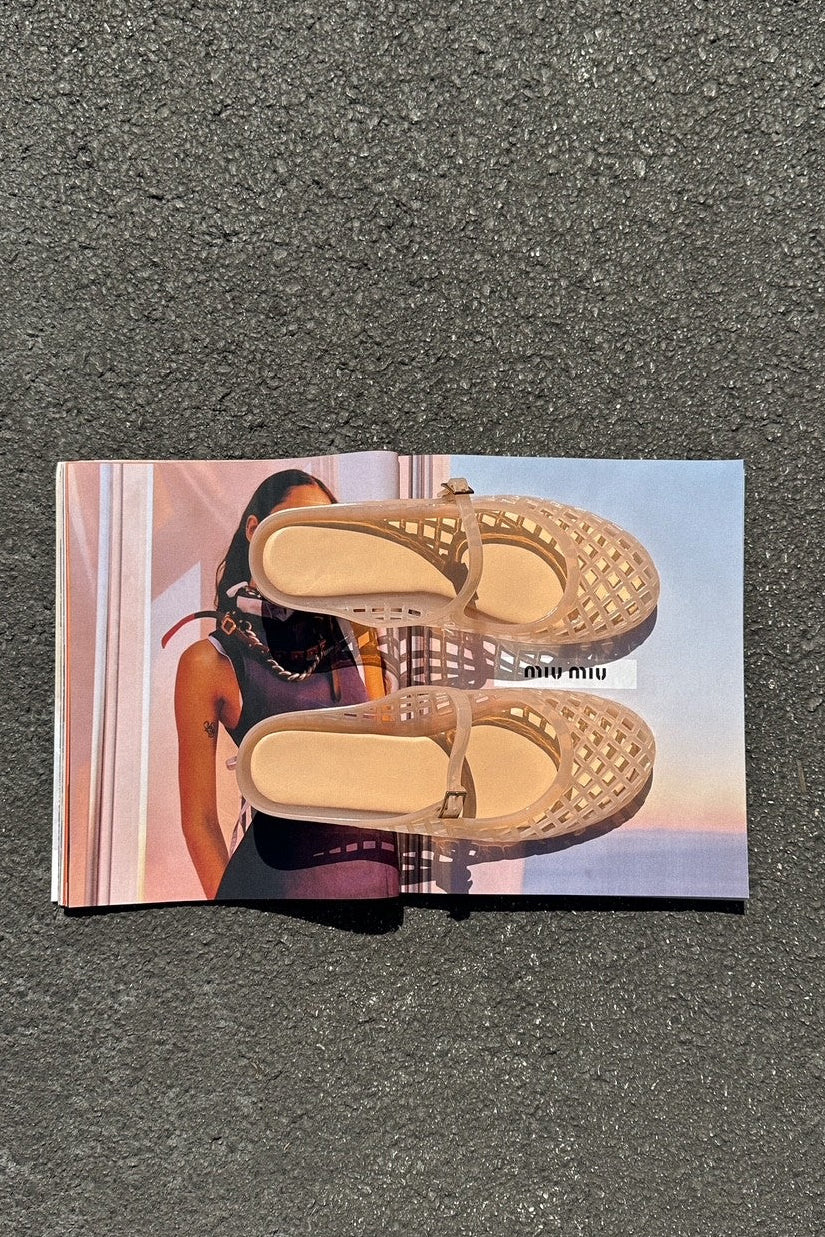 Olivia Nude Jelly Slide-On Flat - Image 3
